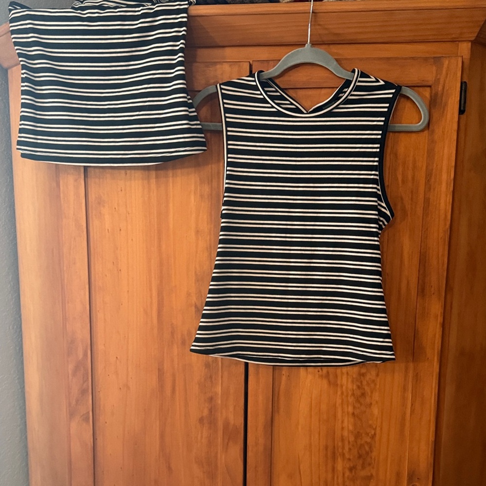 TWO! Wild Fable Monochrome Striped Tank